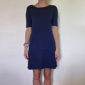 Exclusive Blue rib-knit dress